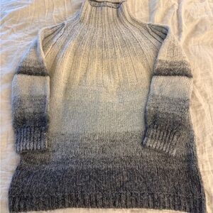 Anthropologie Gradient Gray Turtleneck Sweater